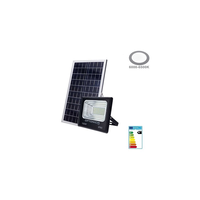 OPTONICA LED Solar-Scheinwerfer "OPT-PF35", 35W, Fernbedienung