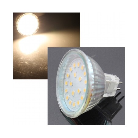 LED Strahler MR16 "H50 COB" 1 COB 3000k warmweiß 400lm 12V/5W 
