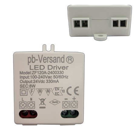 PB LED DC-Treiber/Trafo "Mini24-8W", 24V DC, 8W, 0.68A