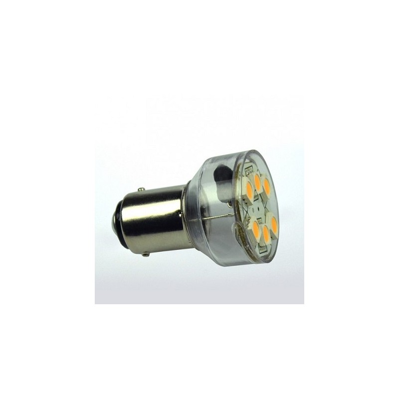 David Com. BA15d LED Lampe, 1W, DC10-30V, 6 LED's, dimmbar