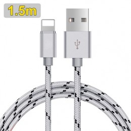 HM USB Kabel für iPhone "Lightning" in schwarz/weiss, 1.5m
