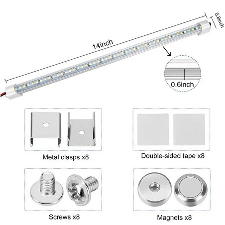 McShine LED Lichtleiste "RV-350", 12V DC, 9.6W, 35cm
