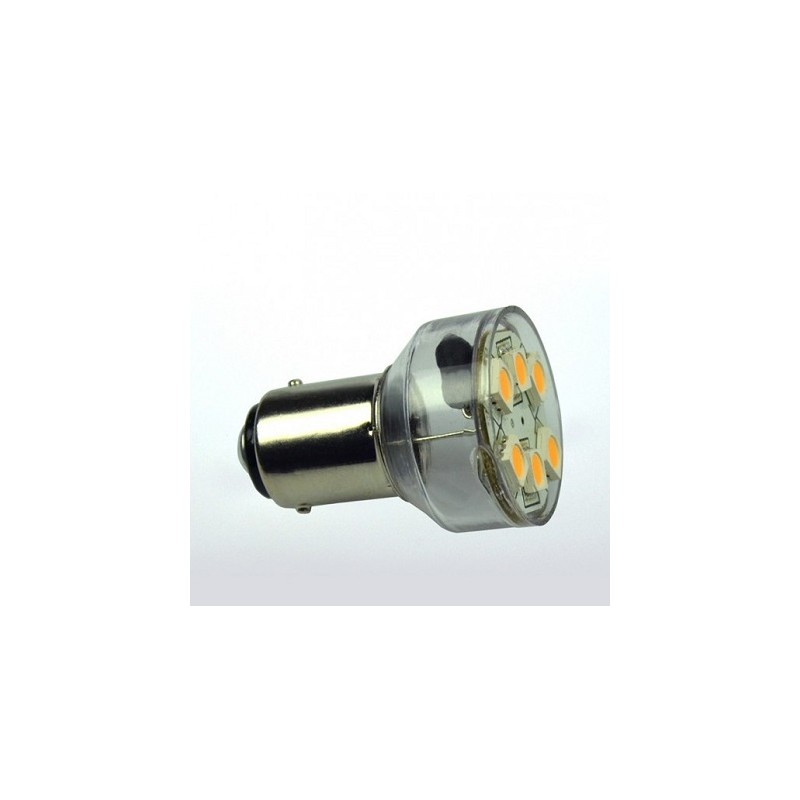 David Com. BA15s LED Lampe, 1W, DC10-30V, 6 LED's, dimmbar