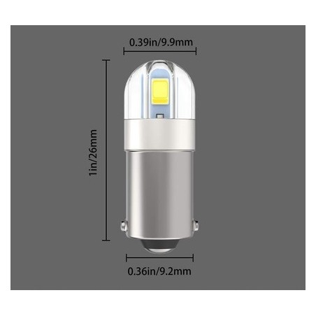 HM LED Lampe BA9s, 12V DC, 1.5W, 2 SMD 3030 LED