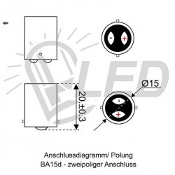 David Com. BA15d LED Lampe"AR70", Spot, 6.5W, DC10-30V