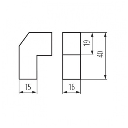 Kanlux R7s Loch Lampen Fassung "HLDR-R7S", eckig, 250V AC