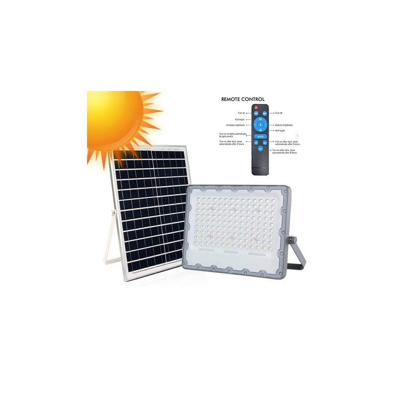 HM LED Solar-Scheinwerfer "AVANT100", 100W, Fernbedienung