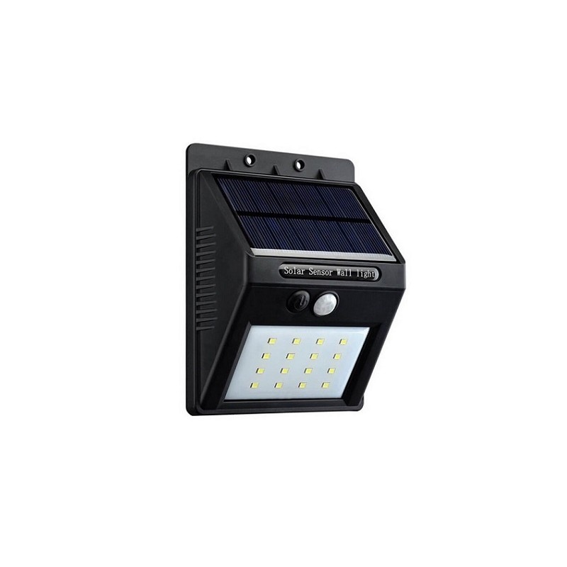 HM LED Solar-Wandleuchte "SWL-2.4", PIR, 8 LEDs