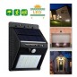 HM LED Solar-Wandleuchte "SWL-2.4", PIR, 8 LEDs