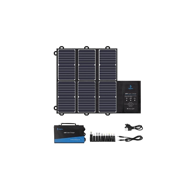 BigBlue Faltbares Solarmodul "B434", 42W, 5V und 12V Ausgang