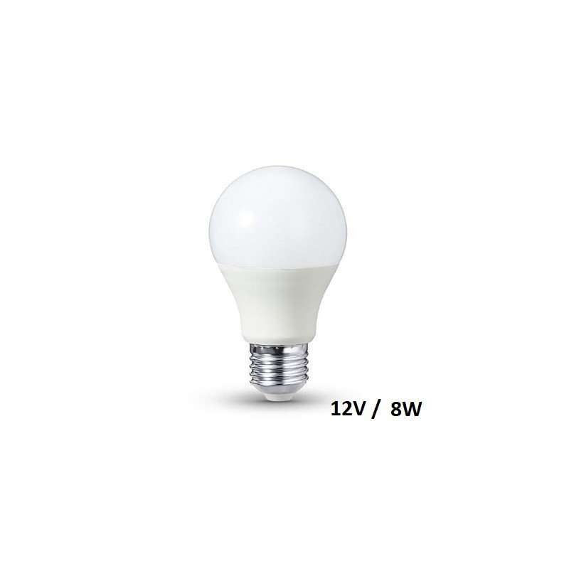 HM E27 LED Lampe, Birne "A60", 12V/24V DC, 8W