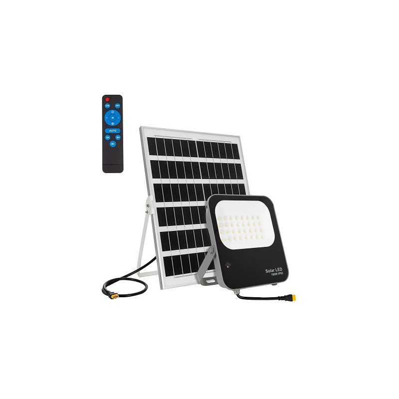 LEDKIA LED Solar-Scheinwerfer "SLF100", 100W, 32 LED, inkl. FB