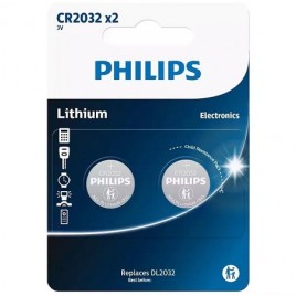 Philips CR2032 - 3 Volt Lithium Knopfzelle 3V, 2 Stück