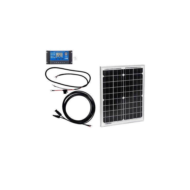 HM Solar 12V Inselanlage "Mini-30W", Panel/Regler/Kabel