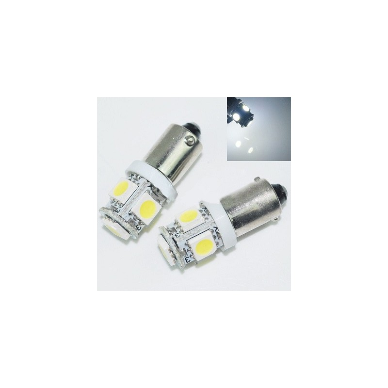 HM LED Lampe BA9s T11 T4W, 12V DC, 5 LED, 0.8W