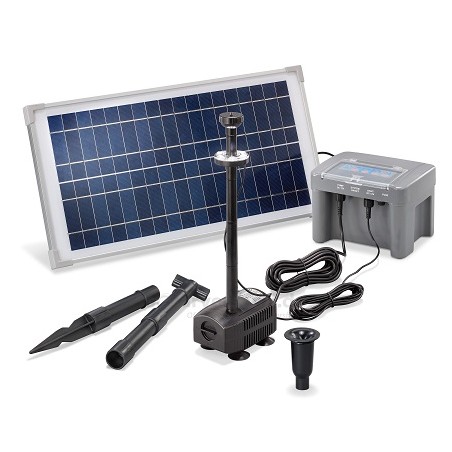 Esotec Solar Teichpumpenset "15/500", 12V, 15W, mit Lichtring