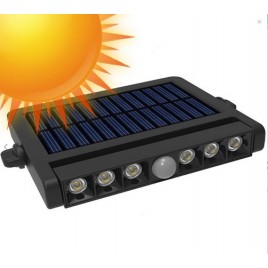 HM LED Solar-Wandleuchte "SWL-5W", PIR, 6 LEDs
