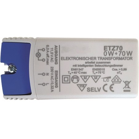 HM LED AC-Treiber/Trafo "ETZ70", 12V AC, 0-70W, dimmbar