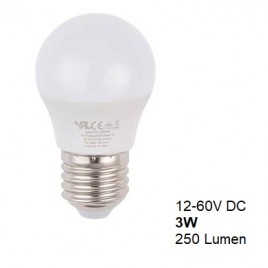 SPL LED Lampe, Globe "G45", E27, 12-60V DC, 3W, matt