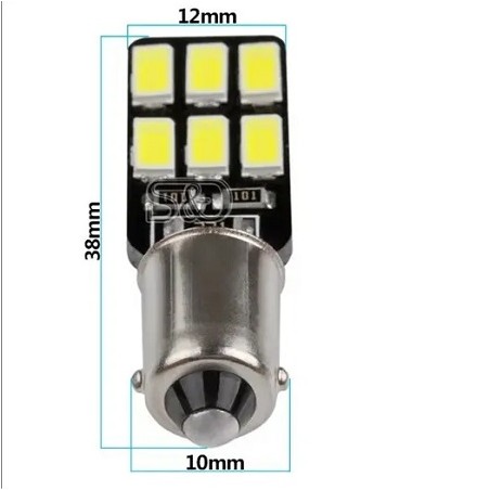 HM LED Lampe BA9s T11 T4W H6W, 12V DC, 2.5W, 12 LED