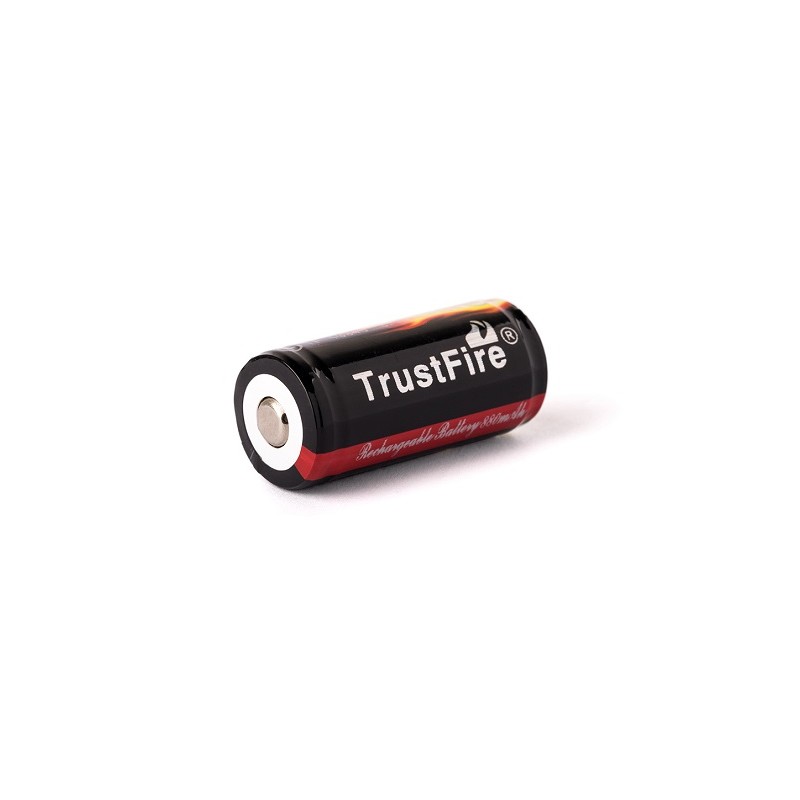 Trustfire 16340 Lithium-Ionen Akku 3.6-3.7V, erhöhter Pluspol