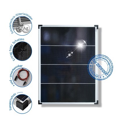 Prevent 50W monokristallines Solarmodul, Panel "PV-50M-36-SH"