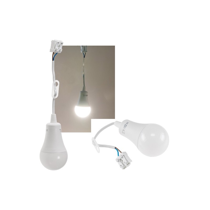 HM E27 LED Baustellen-Leuchte, 12W, 15cm Kabel, Aufhänger