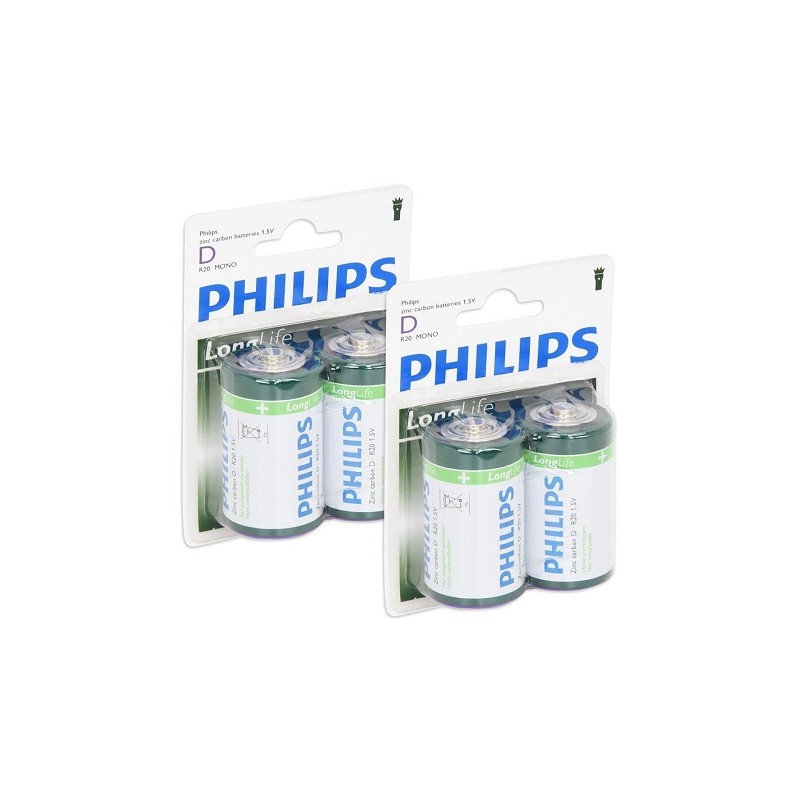 Philips D/LR20 Alkaline Batterie "Mono", 1.5V