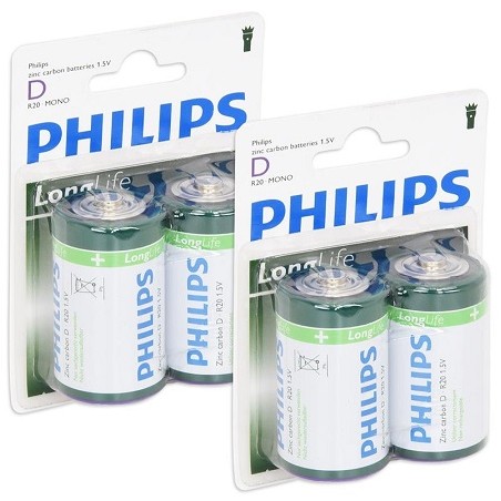 Philips D/LR20 Alkaline Batterie "Mono", 1.5V