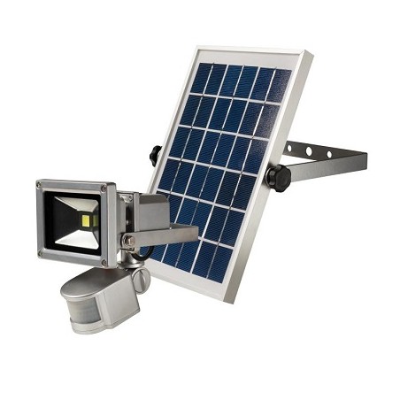 STEFFEN LED Solar-Scheinwerfer, 10W, mit Bewegungsmelder