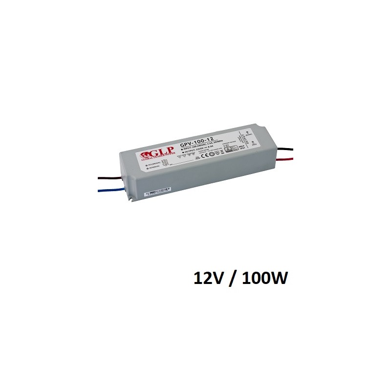 GLP LED DC-Treiber/Trafo "GPV-100-12", 12V DC, 100W, 8.3A