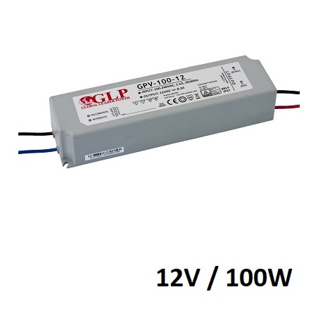 GLP LED DC-Treiber/Trafo "GPV-100-12", 12V DC, 100W, 8.3A