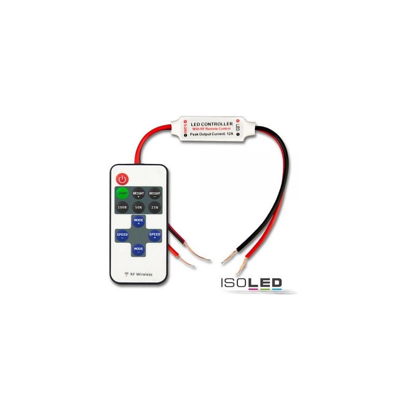 Isoled LED PWM-Funkdimmer für LED-Stripe 12/24V, 3A, 1 Kanal