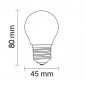 OPTONICA E27 LED Lampe, Birne "Filament", G45, 8.5W, matt